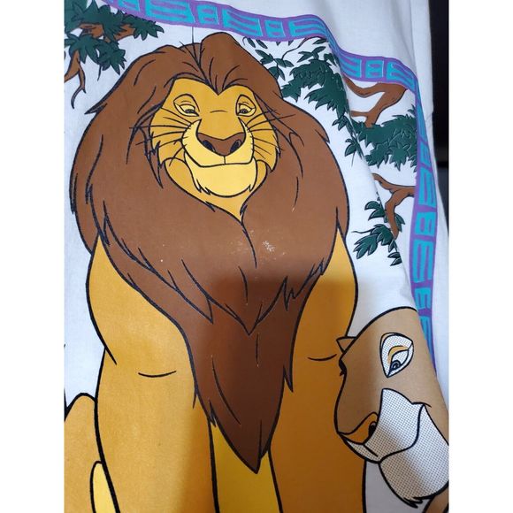 DISNEY The Lion King Mufasa Simba Sarabi T-shirt 90s Vintage Super Rare OSFA - Picture 2 of 4